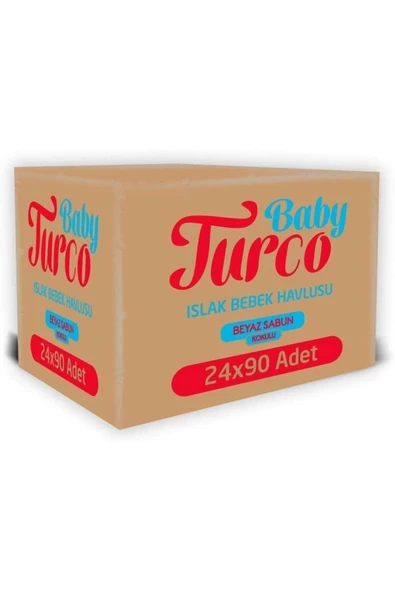 Tektıkla Baby Turco Beyaz Sabun Kokulu Islak Bebek Havlusu (24 x 90 Adet) - 2