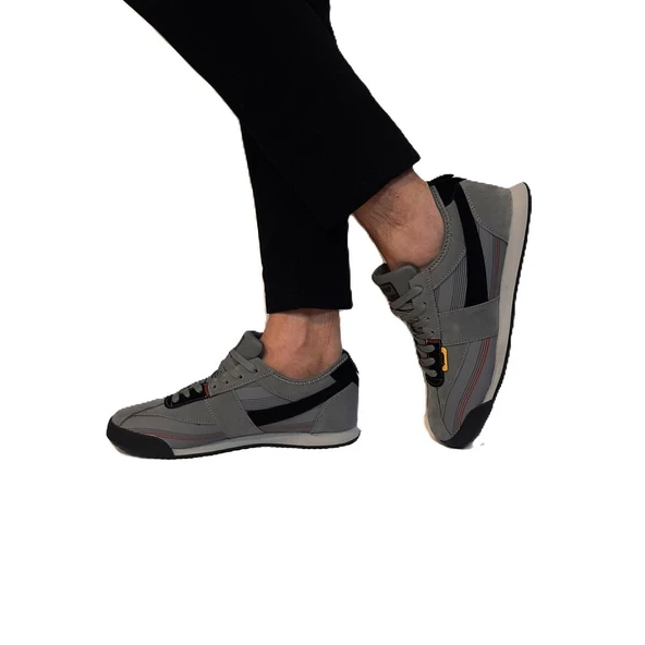Jump 29072 Gri Kaymaz İnce Taban Erkek Spor Ayakkabı - Resim 9