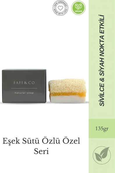 Fafi&Co Doğal Kabak Lifli Eşek Sütü Özlü Lifli Sabun 135 gr