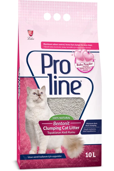 Pro Line Proline Topaklanan Kedi Kumu Baby Pudra Kokulu 10 Lt