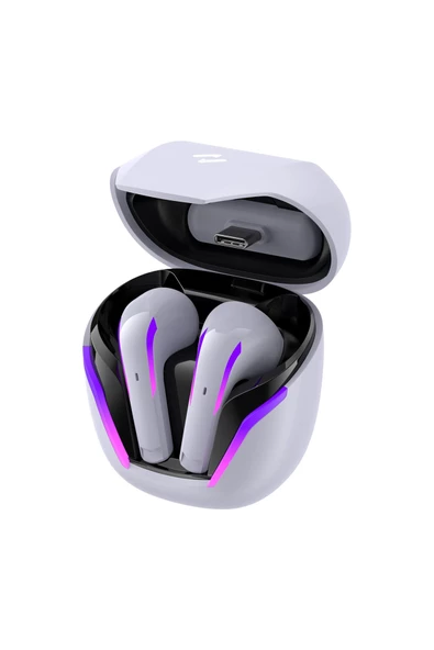 Havit  TW970 TWS RGB Gaming Bluetooth Kulaklık - 2.4GHz ve Bluetooth Modu - Beyaz - 3