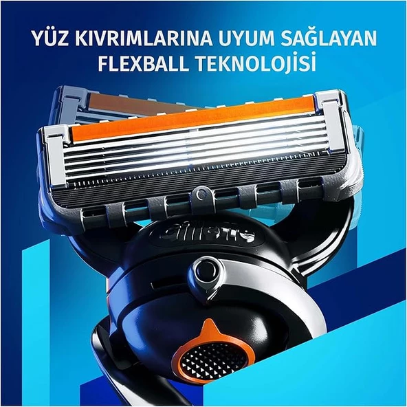 Gillette Fusion 5 Flexball Proglide Tıraş Makinesi + 4 Up Yedek Tıraş Bıçağı + Premium Stand - 4