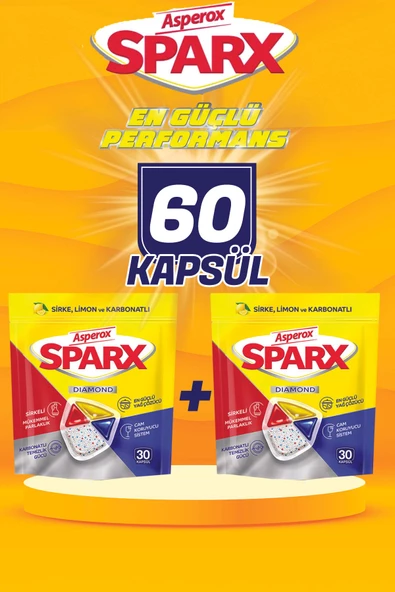 ASPEROX Sparx 60'lı Bulaşık Makinesi Kapsülü - Bulaşık makinesi deterjanı