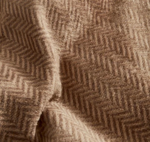 Karaca Home Sandra Bej Çift Kişilik Balık Sırtı Pamuk Battaniye - 4