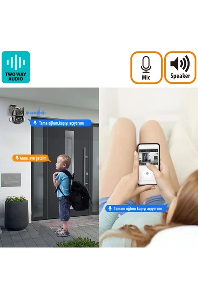 MPIA Hina Dual Lens 360° Hareketli WiFi Waterproof Akıllı Ip Güvenlik Kamerası (CareCamPro) Uygulama - 6