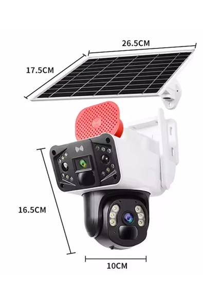 Okam 3915 4g 6mp Dual Lens Güneş Panelli Solar Sirenli Güvenlik Kamerası - 6