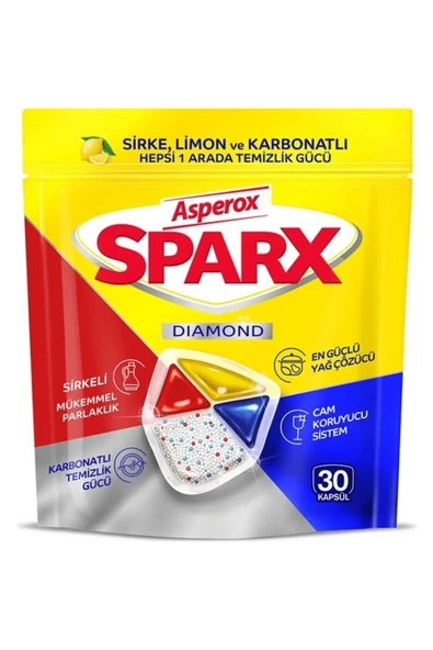 YAPIYORSUN ASPEROX SPARX DİAMOND BULAŞIK MAK. KAPSÜLÜ 30 LU