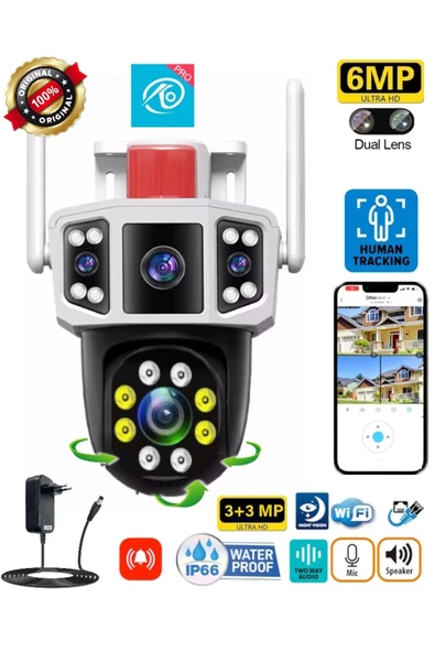 Pro Okam 3035  Dual Lens Akıllı Kamera WiFi O-Kam Pro Türkçe Uygulama