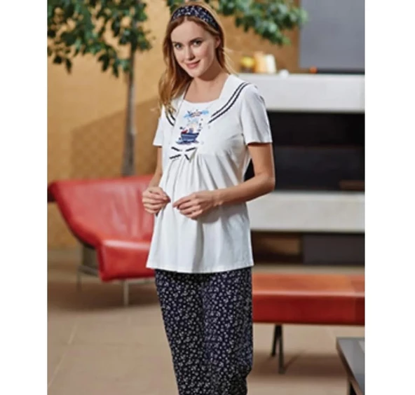 Eros 1160 %100 Pamuk Lohusa Pijama Takım