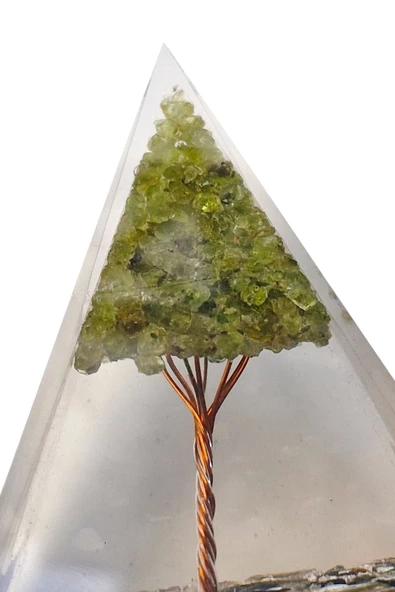 Orgonit Piramit Turmalin Ve Peridot Taşlı 32OP - 4