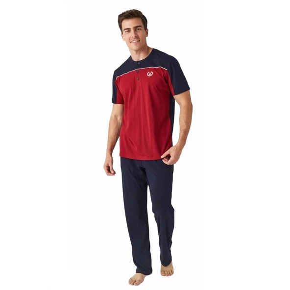 Mod Collection Günlük Kısa Kol Erkek Pijama Takım - 4