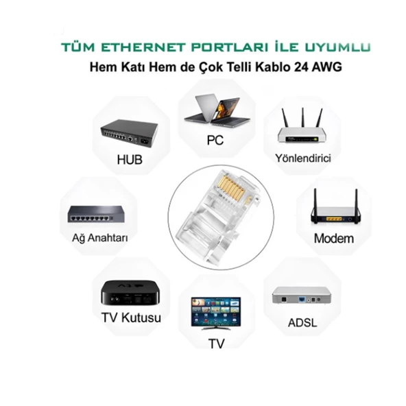 S-link SL-COB8P RJ-45 100 Lü Paket Jack - 4