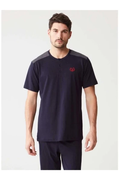 Mod 3258 Çeyizlik Kutulu 3'lü Şortlu Erkek Pijama Takım - 3