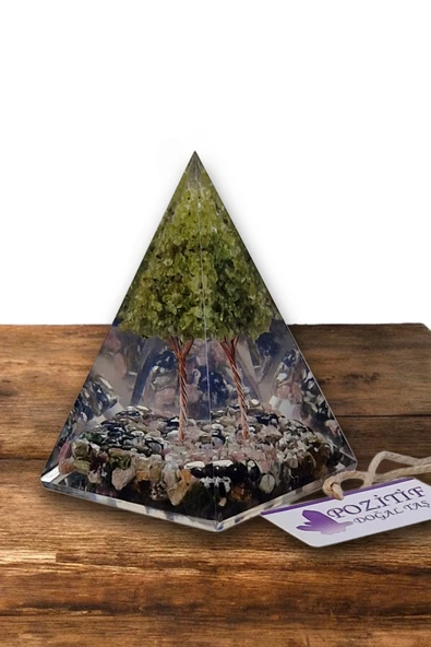 Orgonit Piramit Turmalin Ve Peridot Taşlı 32OP - 6