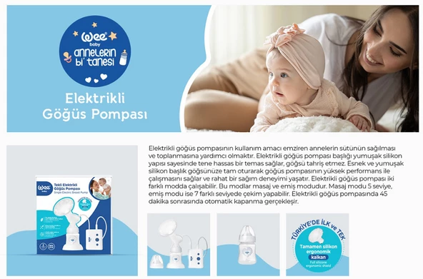 Wee Baby 444 Tekli Elektrikli Göğüs Pompası - 3