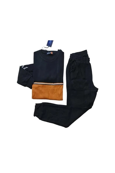 Poleren Sıfır Yaka Fitilli Bilekli Kışlık Bayan Pijama Takım - Resim 4