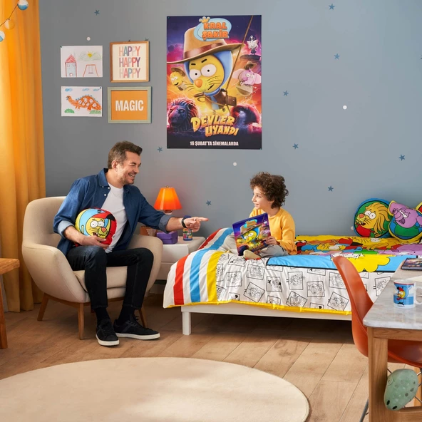 Karaca Home X Kral Şakir Necati Şekilli Kırlent - Resim 3