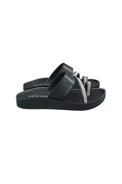 Pierre Cardin Anatomik Taban Taşlı Parmak Geçen Bayan Terlik - 11