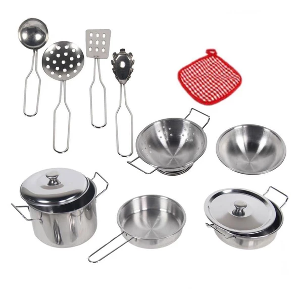 Kitchen Çelik Tencere Tava Seti 12 Parça - 2