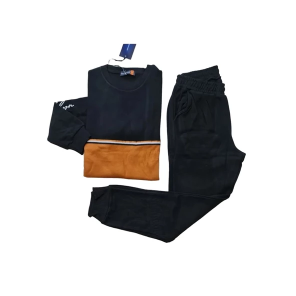 Poleren Sıfır Yaka Fitilli Bilekli Kışlık Bayan Pijama Takım - Resim 2