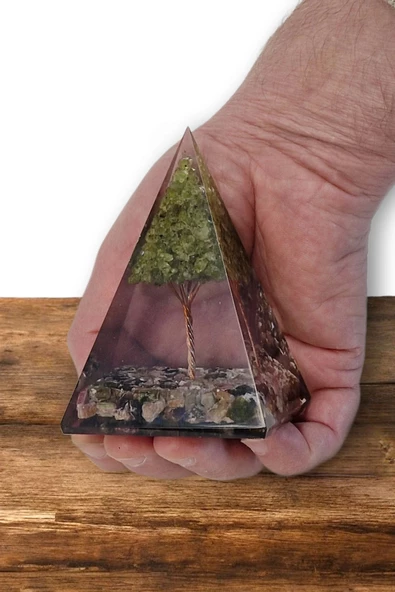 Orgonit Piramit Turmalin Ve Peridot Taşlı 32OP - 2