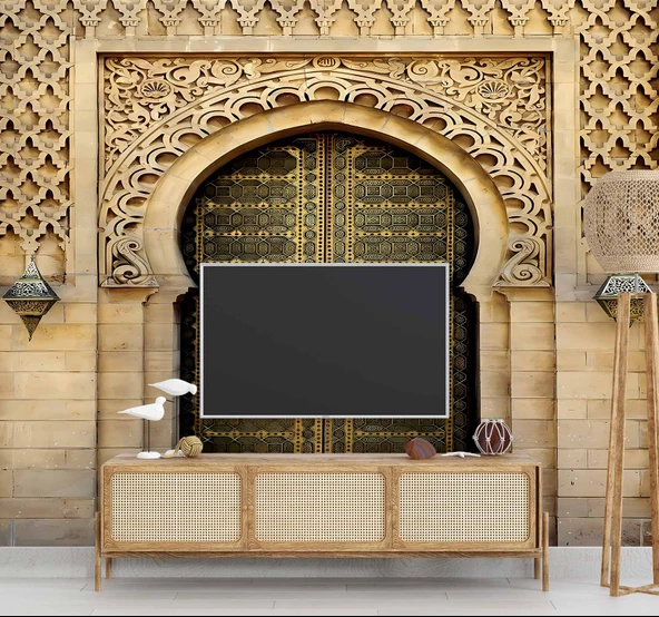 Tarihi Cami Kapısı Duvar Kağıdı - 3