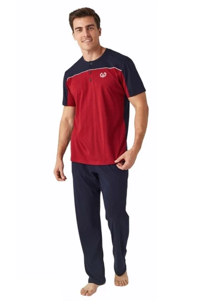 Mod Collection Günlük Kısa Kol Erkek Pijama Takım - 5