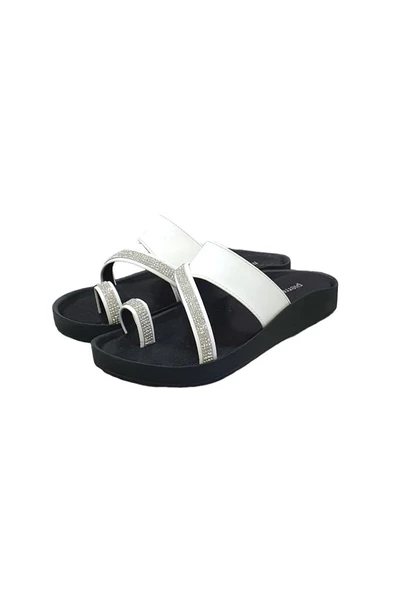 Pierre Cardin Anatomik Taban Taşlı Parmak Geçen Bayan Terlik - 9
