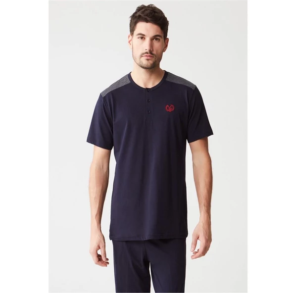 Mod 3258 Çeyizlik Kutulu 3'lü Şortlu Erkek Pijama Takım - 2