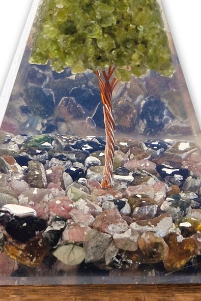 Orgonit Piramit Turmalin Ve Peridot Taşlı 32OP - 3