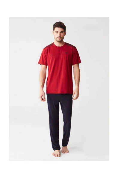 Mod 3258 Çeyizlik Kutulu 3'lü Şortlu Erkek Pijama Takım - 5