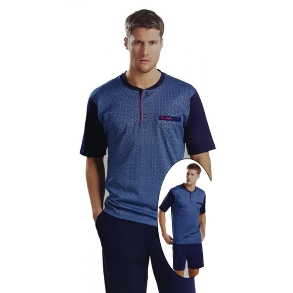 Pierre Cardin 5038 3'lü Çeyizlik Şortlu Erkek Pijama Takım - 2