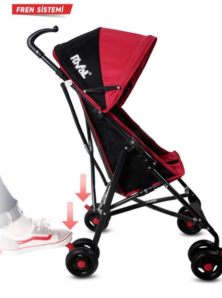 Rival Tokyo Hafif Baston Bebek Arabası RV108 Kahverengi - 6