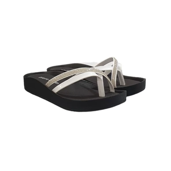 Pierre Cardin Anatomik Taban Taşlı Parmak Arası Bayan Terlik - Resim 4