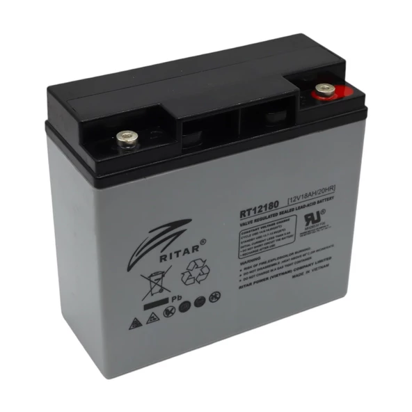 RİTAR 12V 18AH BAKIMSIZ KURU TİP AGM VRLA AKÜ - 2