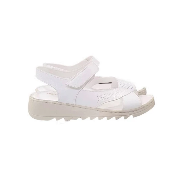 Pierre Cardin Deri Cırtlı Anatomik Bayan Sandalet Ayakkabı - 4