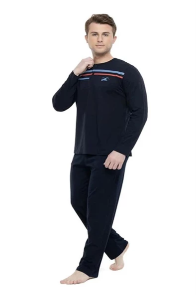 Mod Collection %100 Pamuk Büyük Beden Erkek Pijama Takım - 6