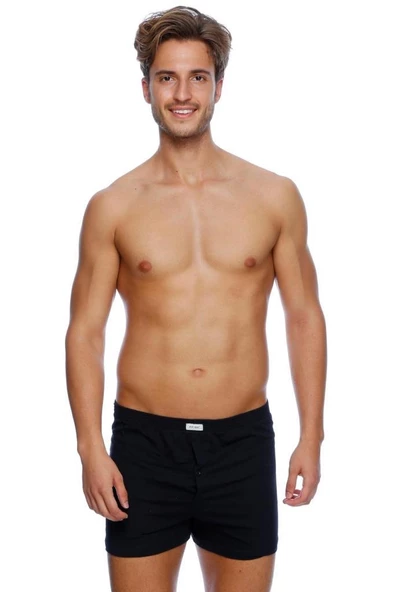 Eros 11523 Kutulu Düğmeli Pamuklu 2'li Erkek Boxer (S-4XL) - 2