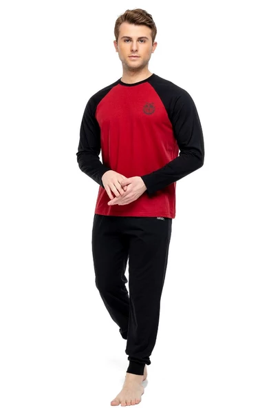Mod Collection Pamuklu Sıfır Yaka Erkek Pijama Takım - 10