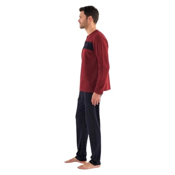 Mod Collection Patlı Selanik Kumaş Kışlık Erkek Pijama Takım - 5