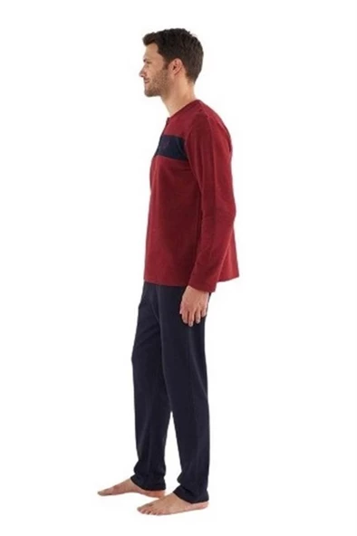 Mod Collection Patlı Selanik Kumaş Kışlık Erkek Pijama Takım - 11