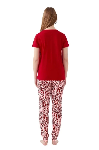 Pierre Cardin Sıfır Yaka Pamuklu Kısa Kol Bayan Pijama Takım - Resim 8