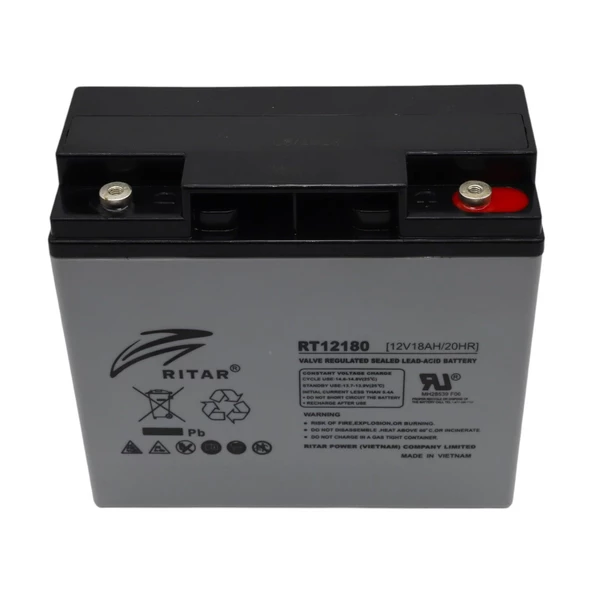 RİTAR 12V 18AH BAKIMSIZ KURU TİP AGM VRLA AKÜ - 4