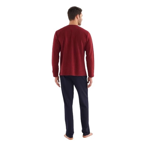 Mod Collection Patlı Selanik Kumaş Kışlık Erkek Pijama Takım - 6