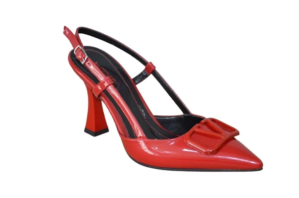 Kadın Tokalı Arkası Açık Topuklu Ayakkabı ( SMX-0238 ) - 6