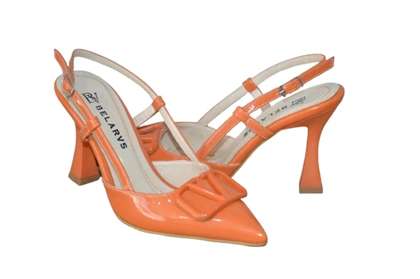 Kadın Tokalı Arkası Açık Topuklu Ayakkabı ( SMX-0238 ) - 12