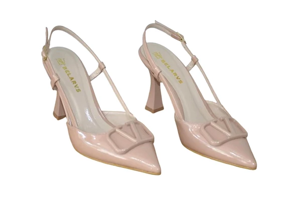 Kadın Tokalı Arkası Açık Topuklu Ayakkabı ( SMX-0238 ) - 3