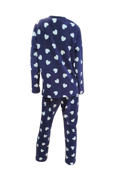 Ciciten 22314 Boydan Düğmeli Bayan Polar Pijama Takım - 4