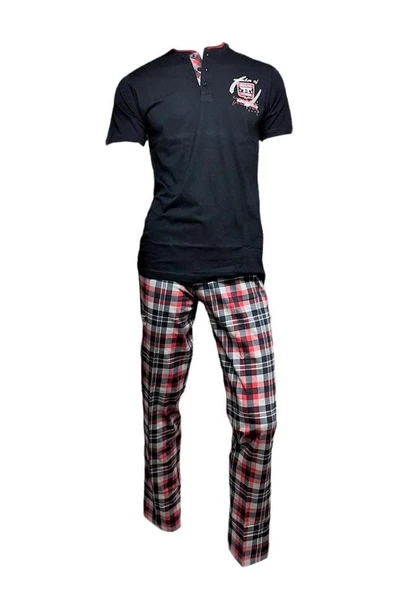 Mod Collection %100 Pamuk Ekose Kareli Erkek Pijama Takım - 4