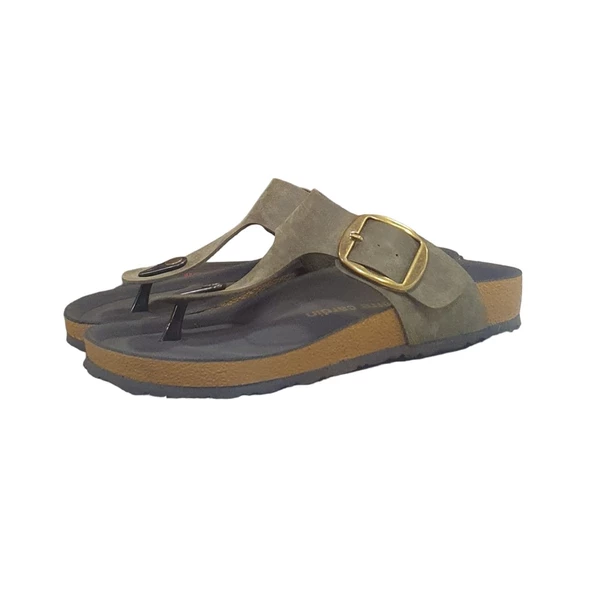 Pierre Cardin Anatomik Taban Süet Parmak Arası Bayan Terlik - Resim 6